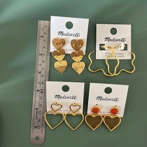 4 pairs madewell earrings